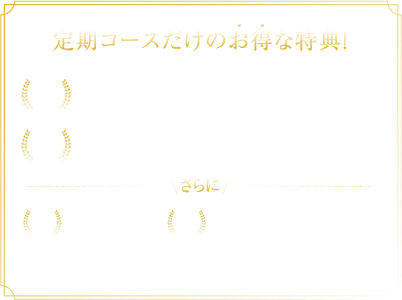 定期コースだけのお得な特典!