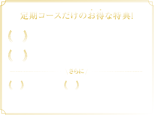 定期コースだけのお得な特典!