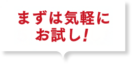 まずは気軽にお試し！