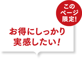 お得にしっかり実感したい！