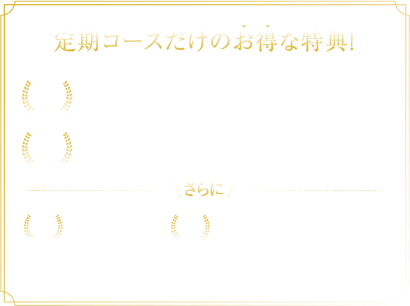 定期コースだけのお得な特典!