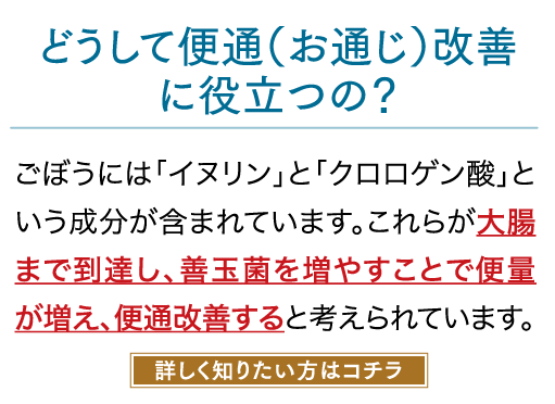 どうして便通（お通じ）改善に役立つの？